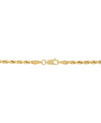 Glitter Rope Chain Necklace in 14k Yellow Gold