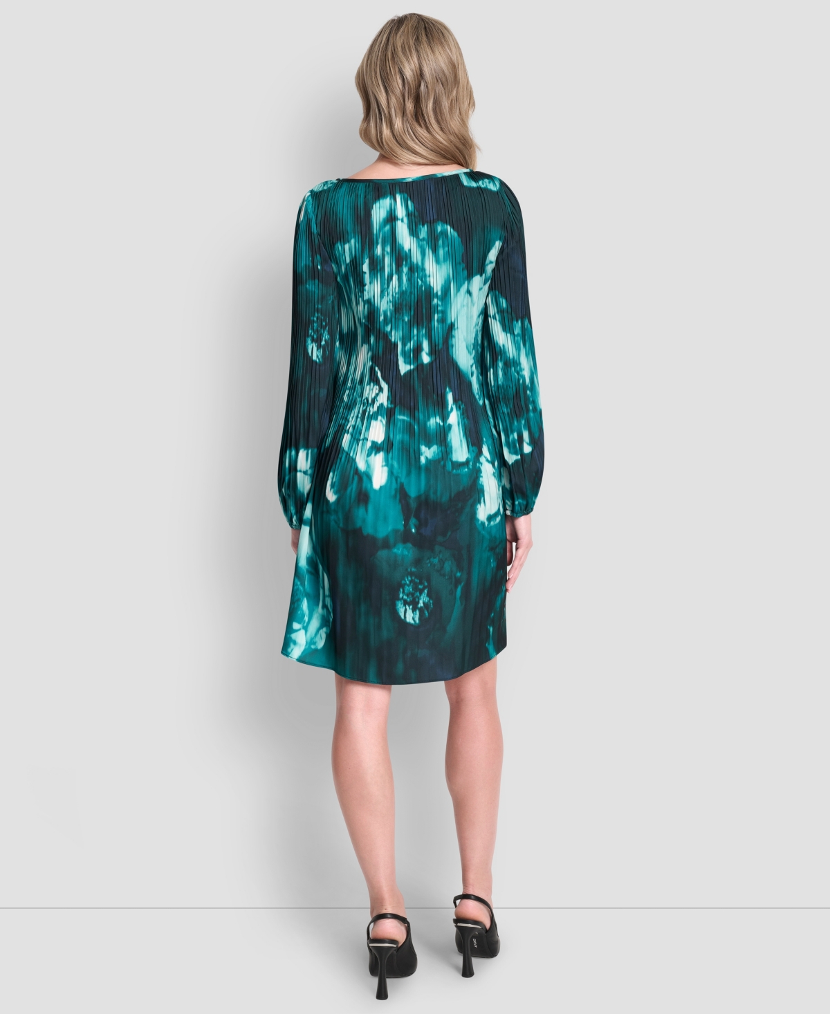 Dkny Women's Long Sleeve Release Pleat Shift Dress