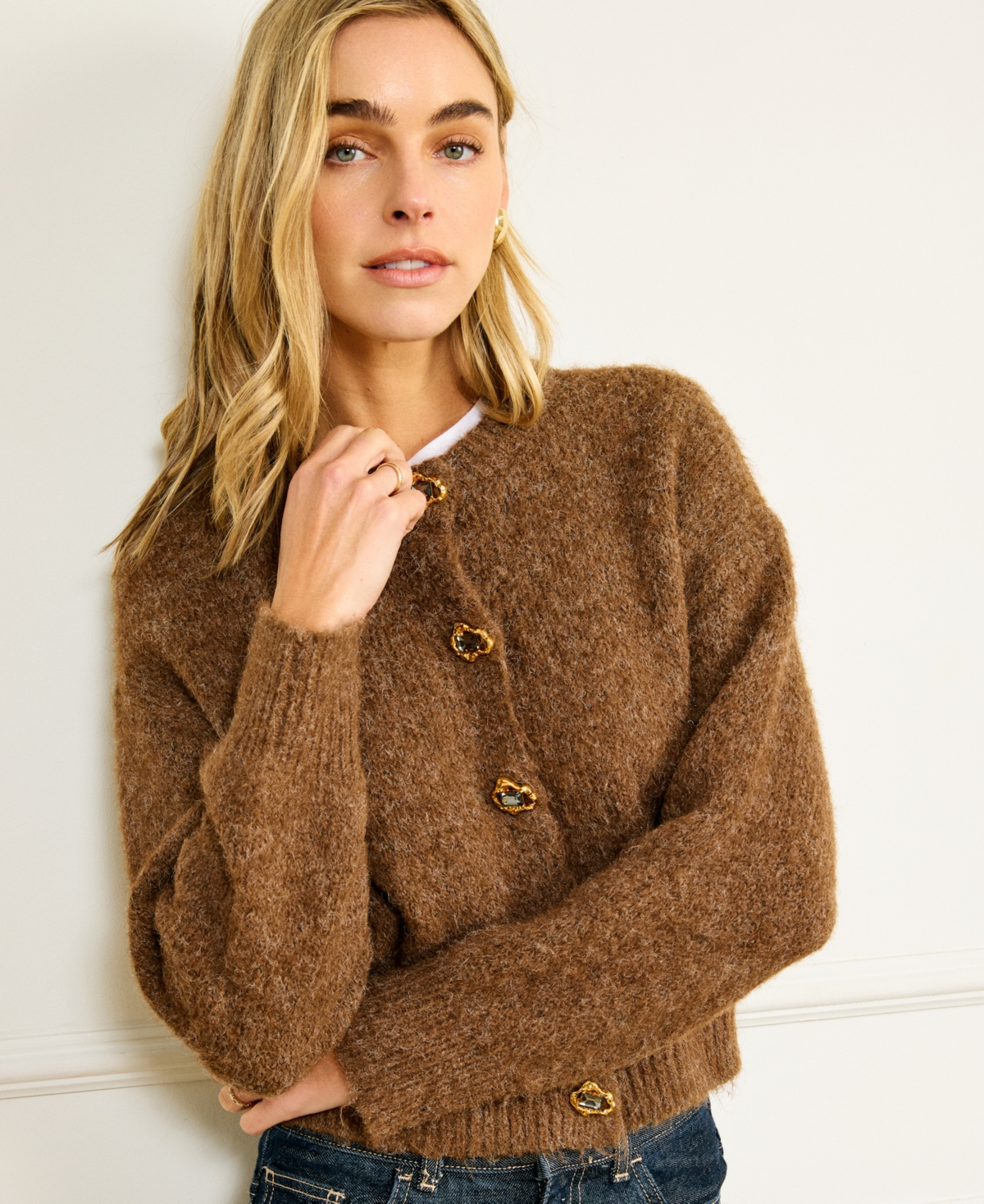 Line & Dot Women's Morgan Long-Sleeve Cardigan Sweater