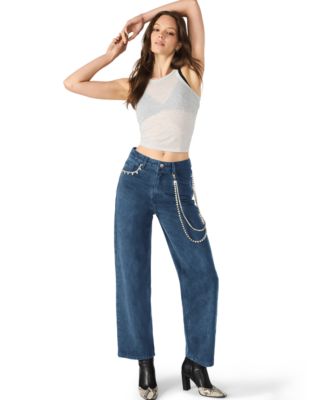 Women's Swift Mid-Rise Rhinestone Chain Jeans
