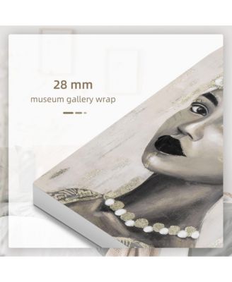 Hand-Painted Wall Art, Canvas Painting African Woman, 39.25" x 31.5"