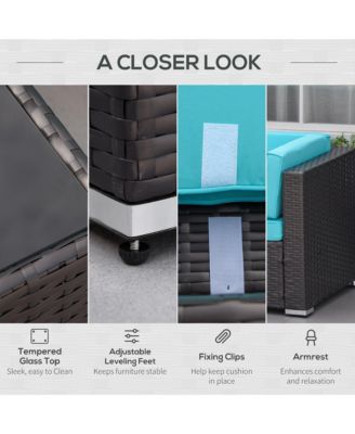 7pc Sectional Wicker Patio Furniture,