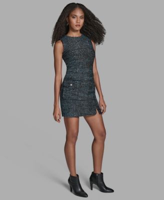 Women's Sleeveless Tweed Dress