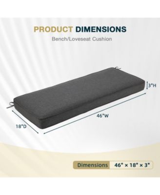 46" x 18" Outdoor Bench Cushion with Waterproof and Fade-Resistant Olefin Fabric
