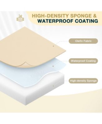 46" x 18" Outdoor Bench Cushion with Waterproof and Fade-Resistant Olefin Fabric