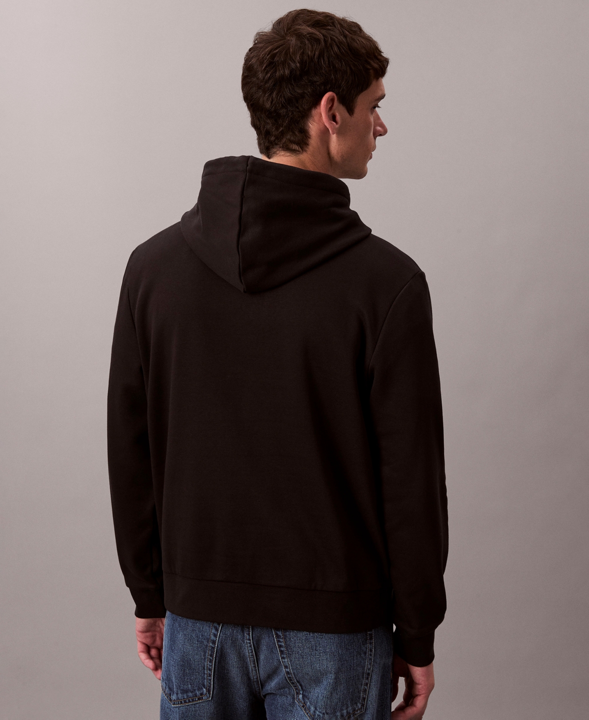 Calvin Klein Men's Monogram Logo Fleece Hoodie