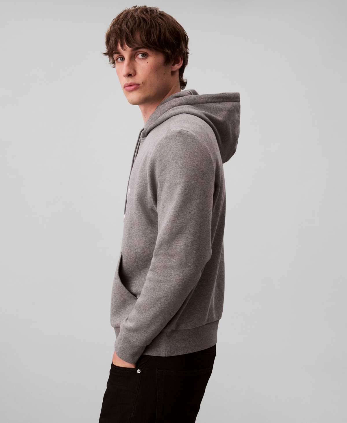 Calvin Klein Men's Monogram Logo Fleece Hoodie