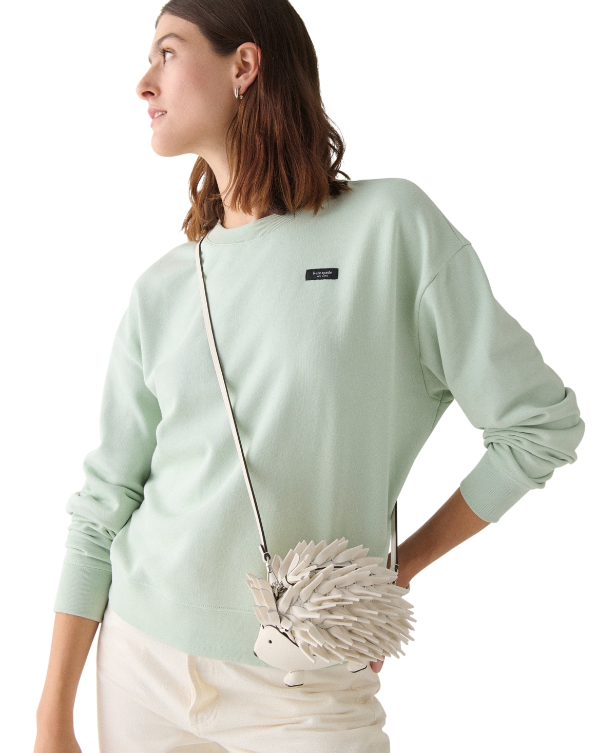 Kate Spade Critters Stevie Hedgehog Mini Bag In Neutral