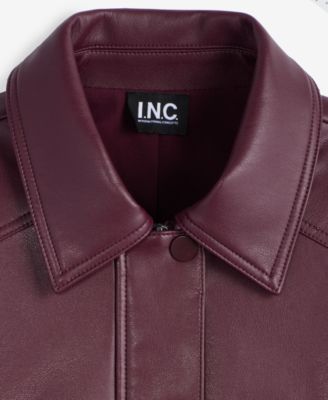 Women's Faux-Leather Bomber Jacket, Macy's Exclusive  