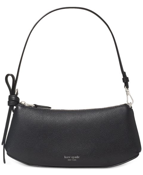 Женская сумка kate spade new york Loop Pebbled Leather Slim Pochette, цвет: Чёрный