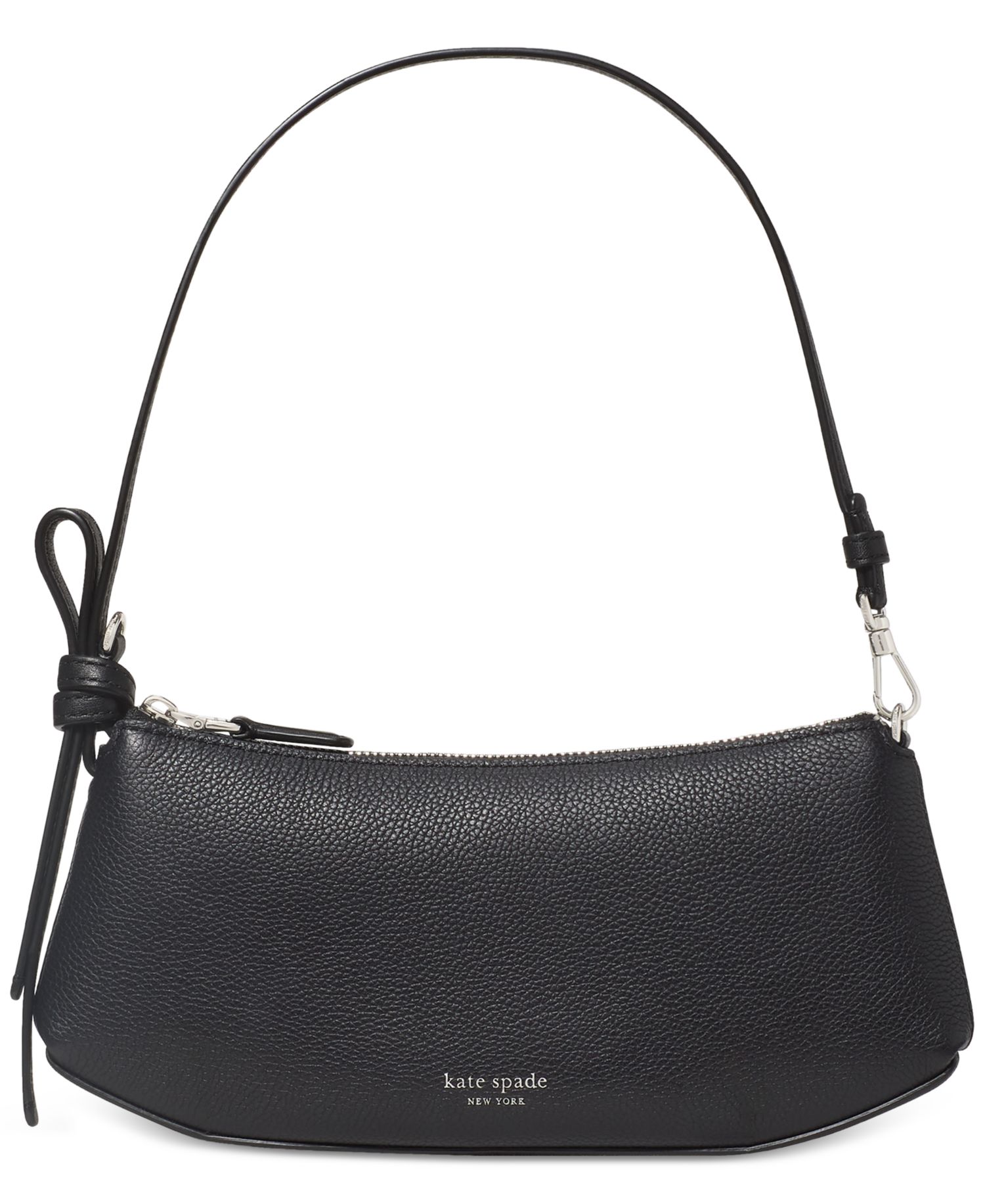 Loop Pebbled Leather Slim Pochette Bag