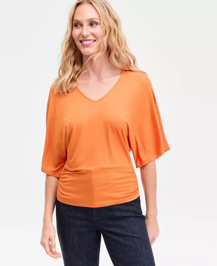 Women's V-Neck Dolman-Sleeve Top