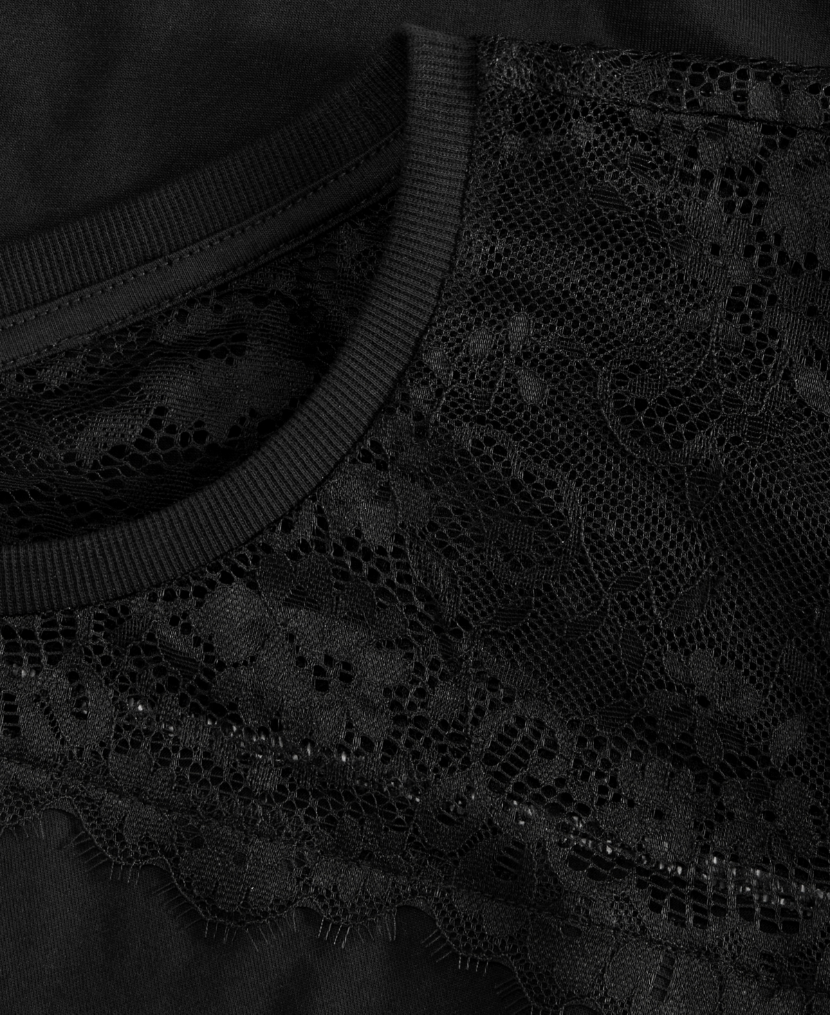 I.n.c. International Concepts Women's Lace-Shoulder T-Shirt, Macy's Exclusive