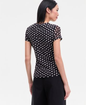 Women's Printed Mesh Top