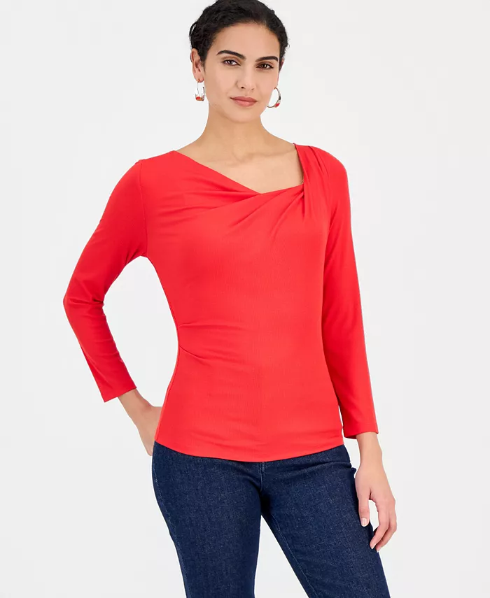 Women's Draped Cowl-Neck Top - thumbnail 5