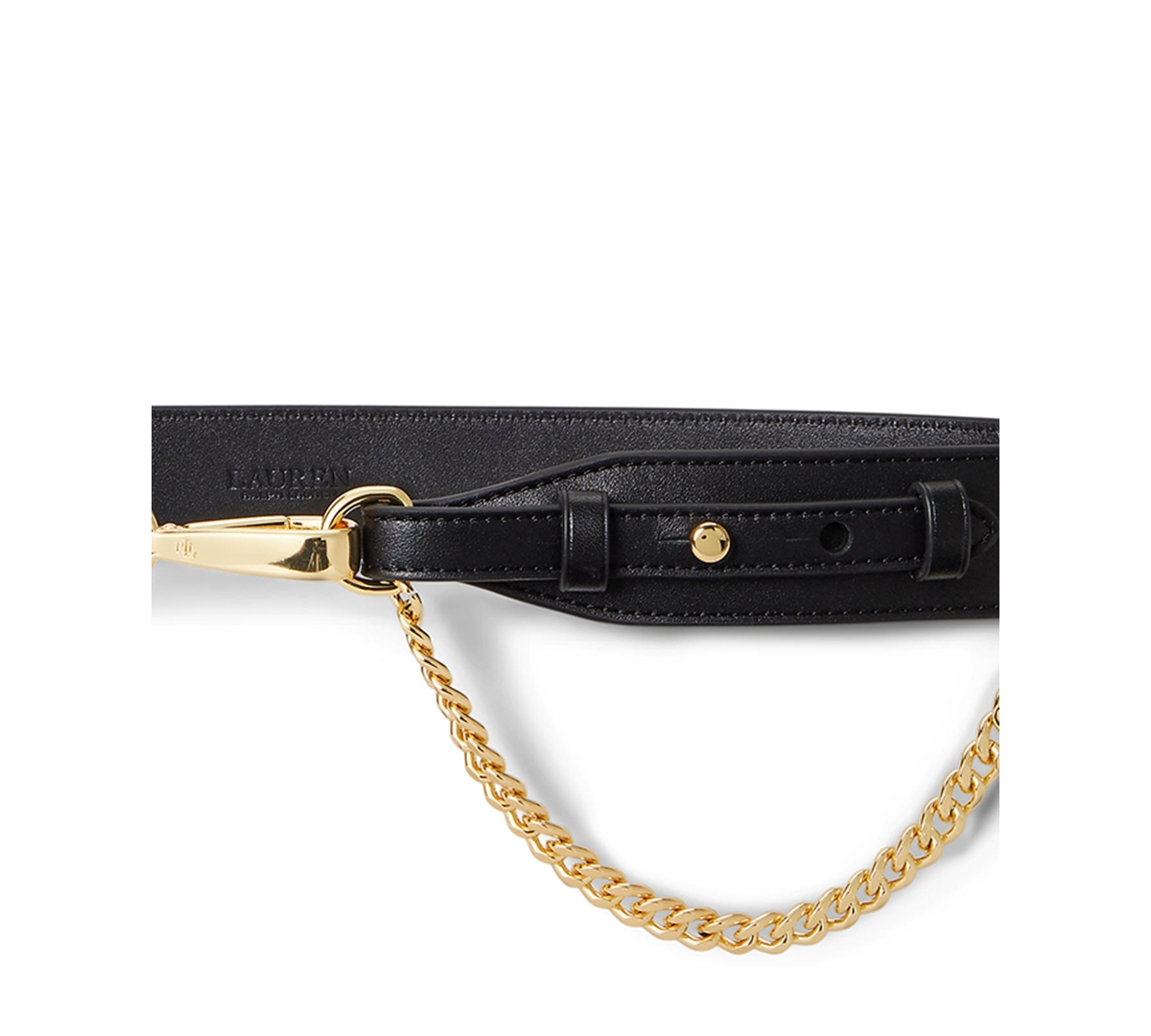 Ralph Lauren Women's Dog-clip Belt In Black