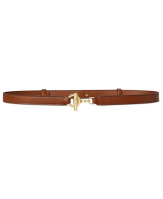 Lauren Ralph Lauren - Women's Smooth Leather Toggle Skinny Belt