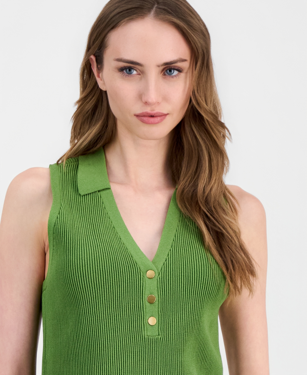 I.n.c. International Concepts Women's Sleeveless Polo Sweater, Macy's Exclusive