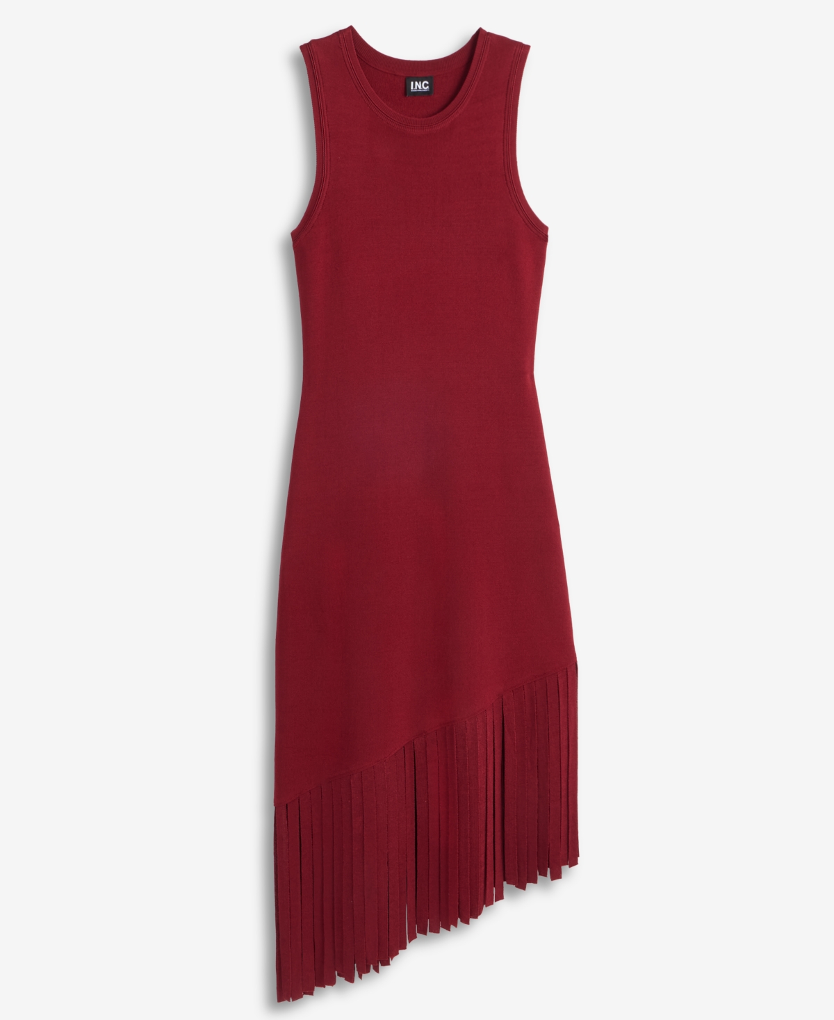 Inc International Concepts Women's Asymmetrical Hem Sweater Dress, Macy's Exclusive In Red
