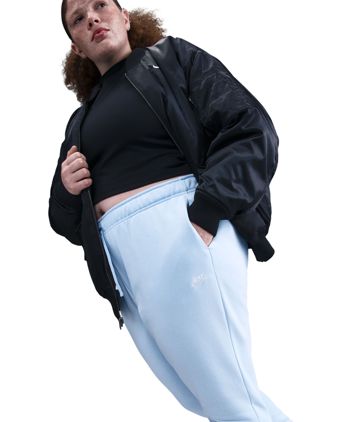 Nike Plus Active Sportswear Club Mid-Rise Fleece Jogger Pants