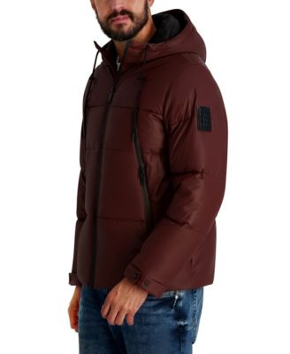 Men's Midweight Hooded Puffer Pockets Jacket