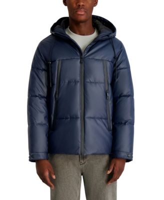 Men's Midweight Hooded Puffer Pockets Jacket