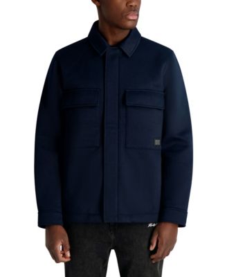 Men's Twill Collared Shirt Jacket
