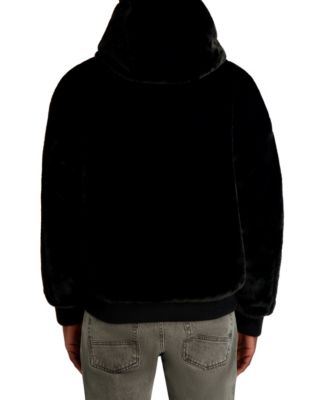 Men's Reversible Faux Fur Bomber Jacket