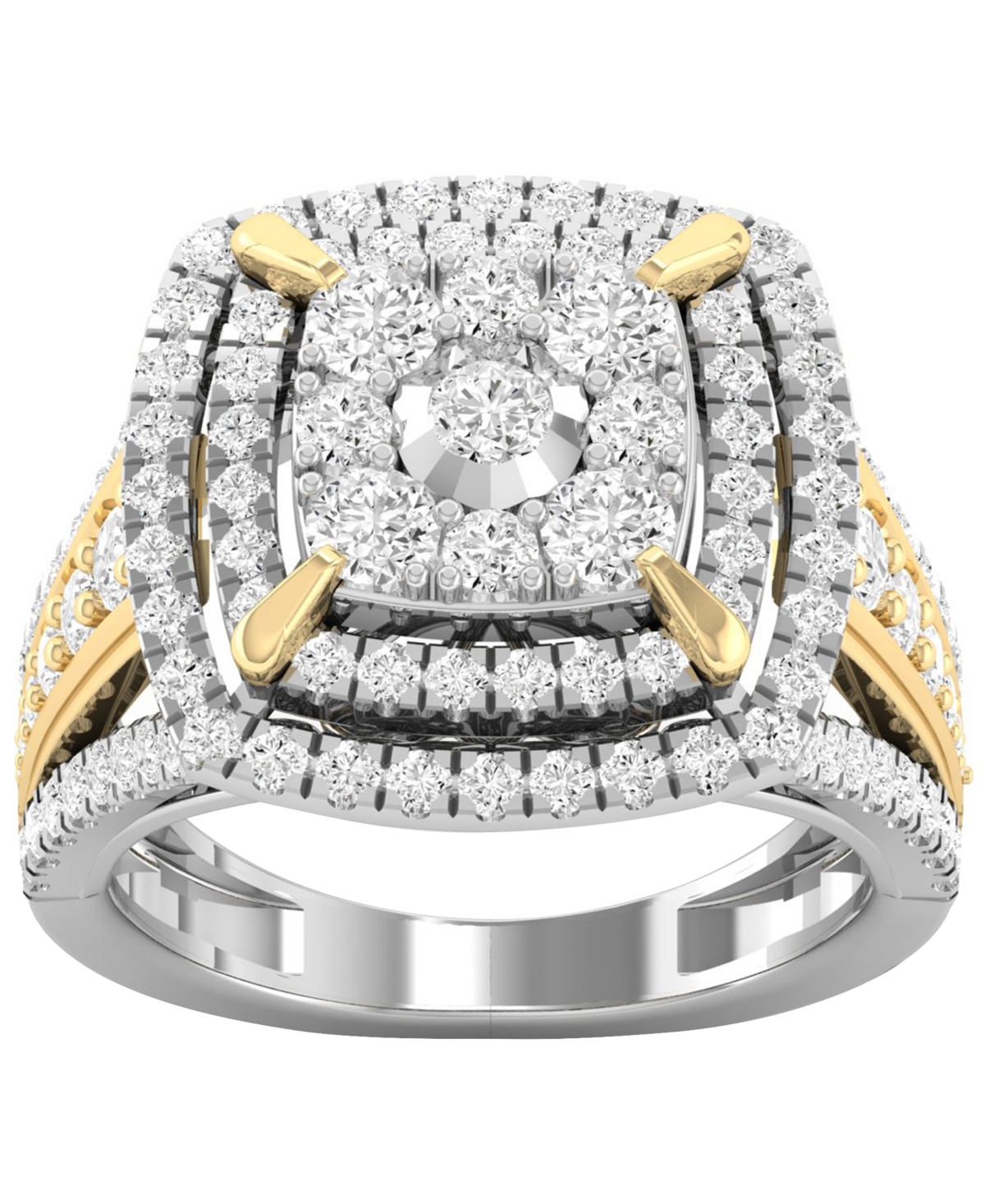 Macy's Diamond Ring (1-3/4 ct. t.w.) in 14K Two-Tone Gold