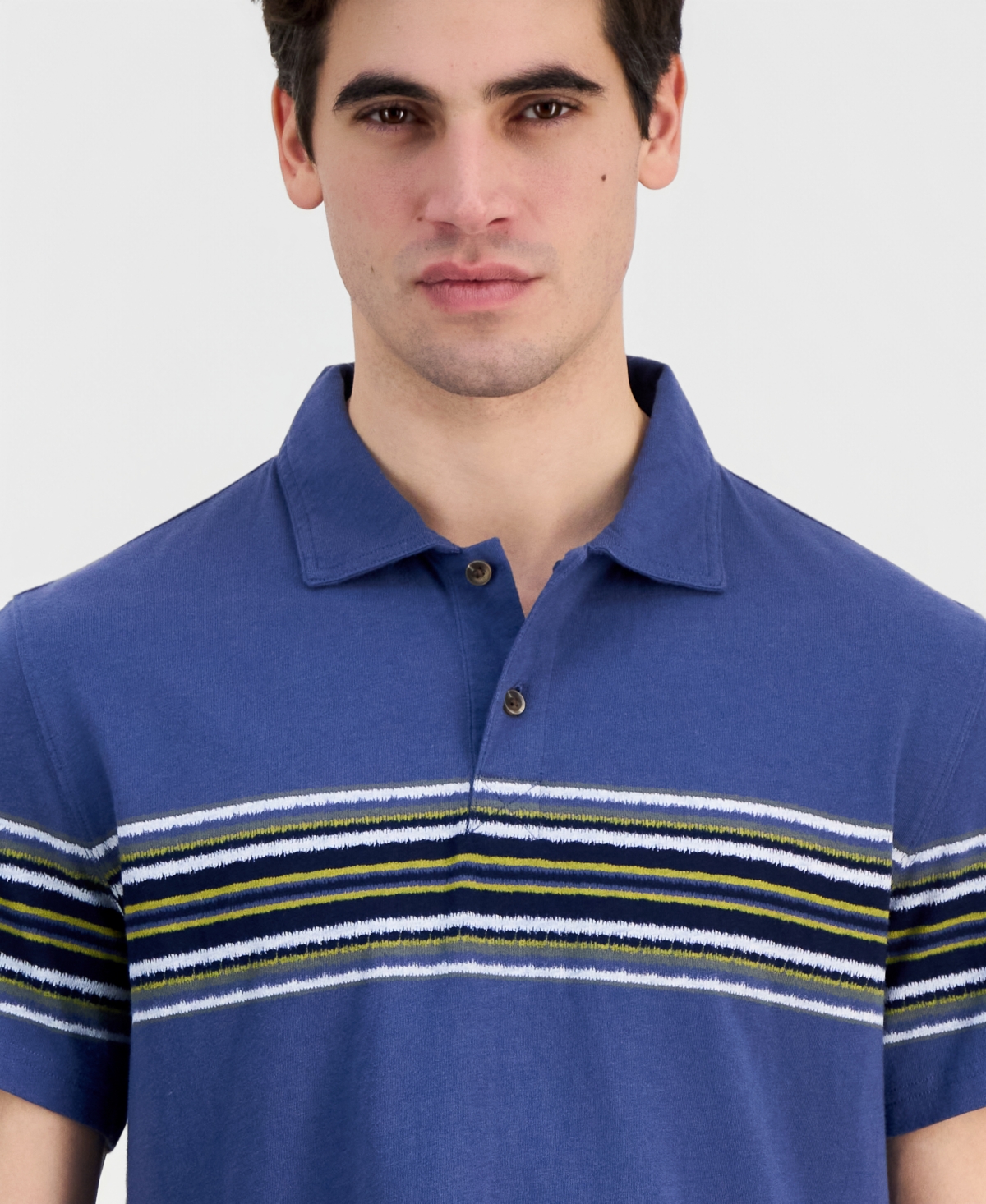 Sun + Stone Men's Cotton Striped Short-Sleeve Polo Shirt, Macy's Exclusive