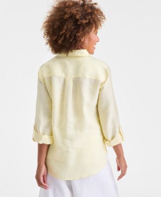 Women's 100% Linen Shirt, Created for Macy's