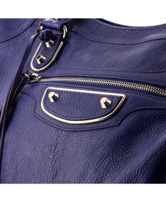 Medium City Classic Metallic Edge Bag Leather