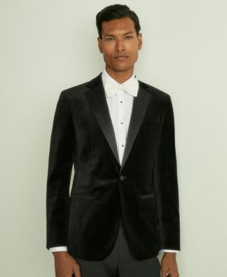 REISS - Men's Velvet Single-Breasted Tailored Fit Blazer