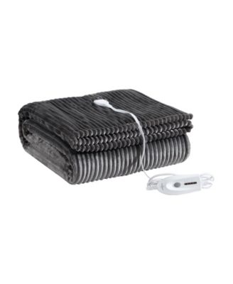Mountain Valley Ribbed Plush Heated Blanket, Full