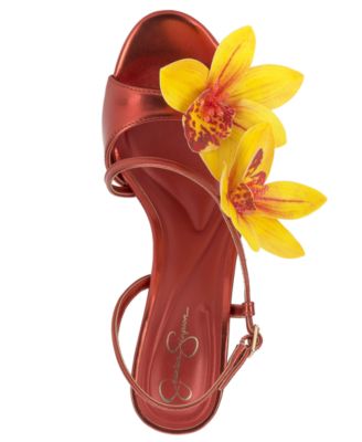 Women's Jylia Strappy Orchid Embellished Stiletto Dress Sandals