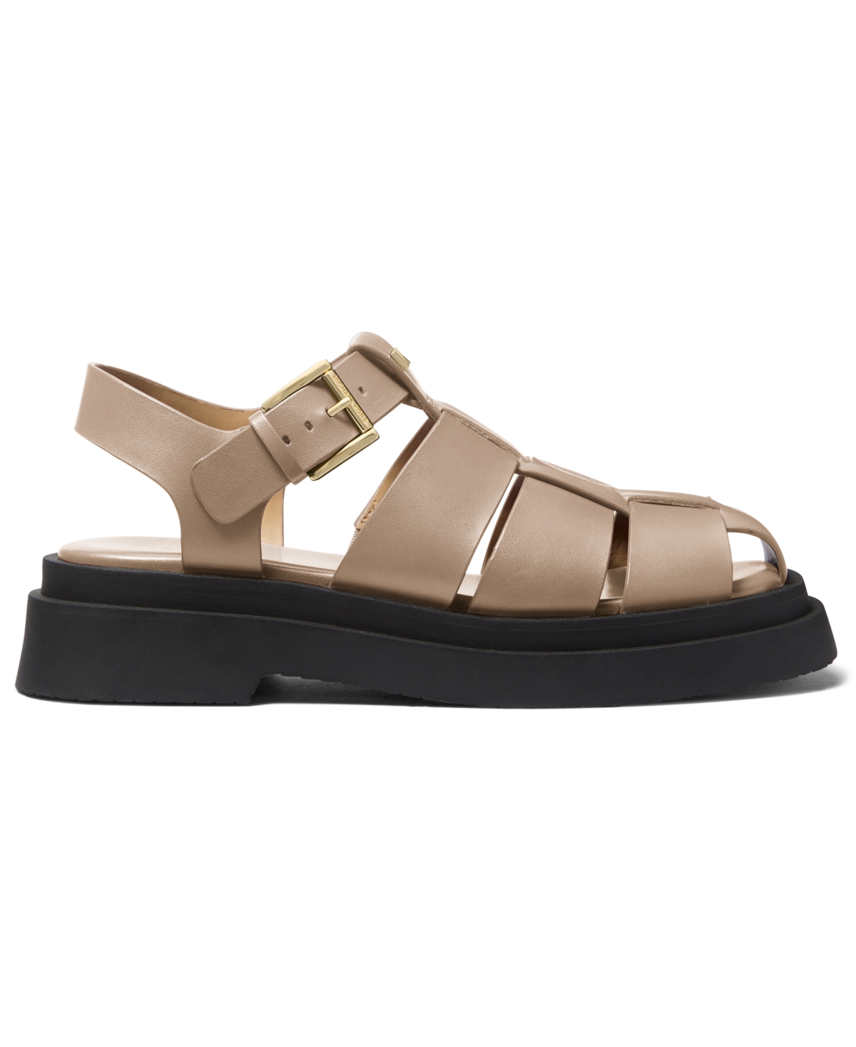 Michael Kors Women's Indy Fisherman Round Toe Sandals In Brown