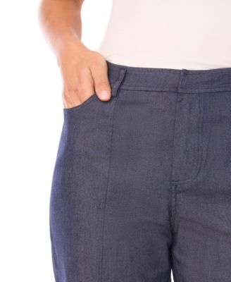 Women's Wide Cuff Straight Leg Denim Jeans