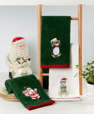 Holiday Elf, Santa and Penguin Kitchen Towels, Set of 3