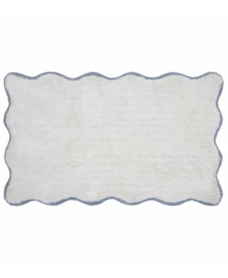 Scallop Cotton Bath Rug, 21" x 34"
