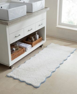 Scallop Cotton Bath Runner, 24" x 60"