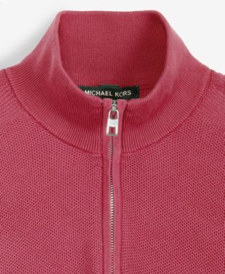 Men's Mouline Texture Quarter-Zip Sweater