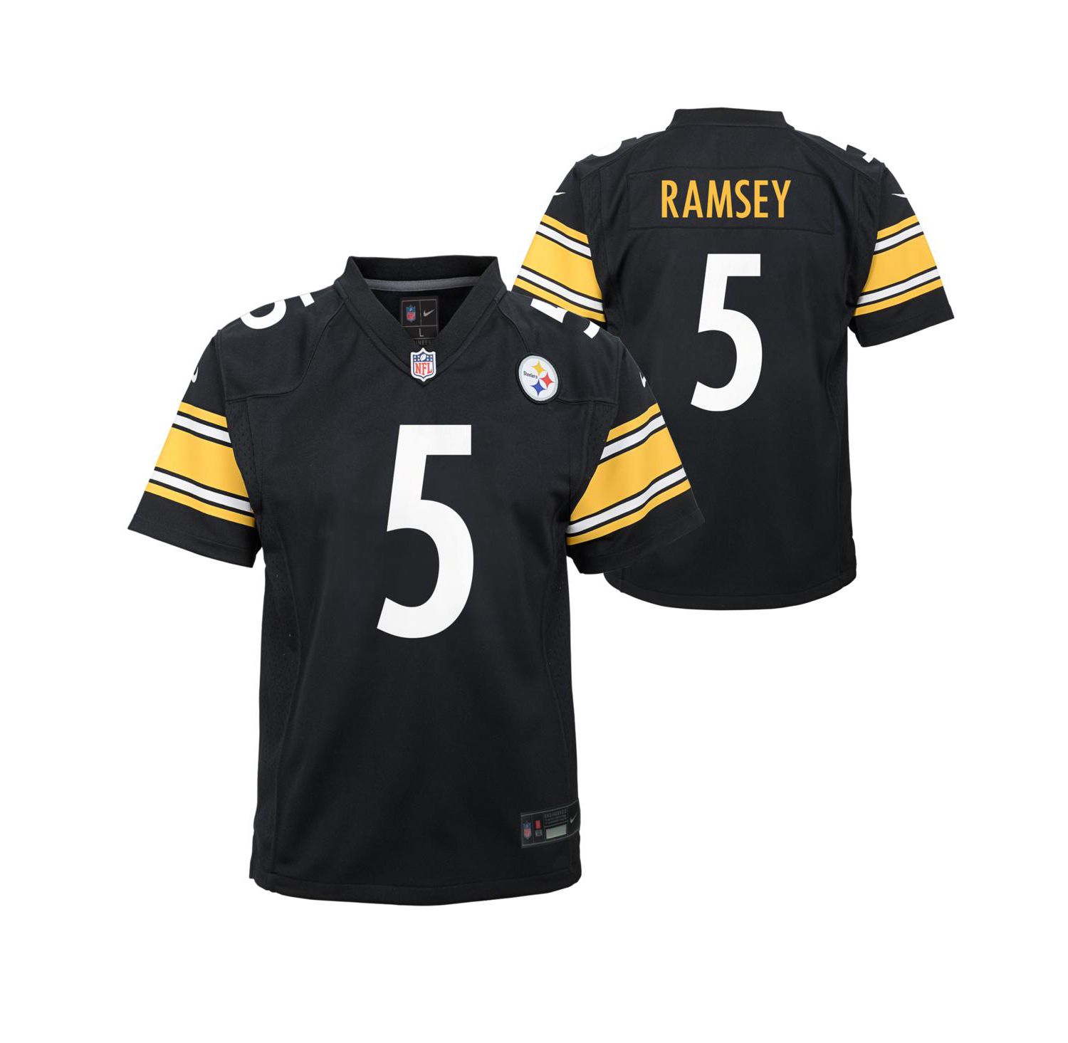 Big Boys and Girls Jalen Ramsey Black Pittsburgh Steelers Team Game Jersey