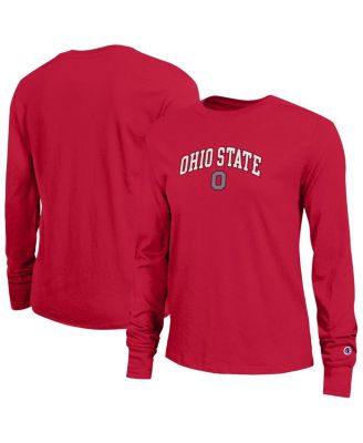 Champion - Women's Scarlet Ohio State Buckeyes Arch Over Logo Long Sleeve T-Shirt