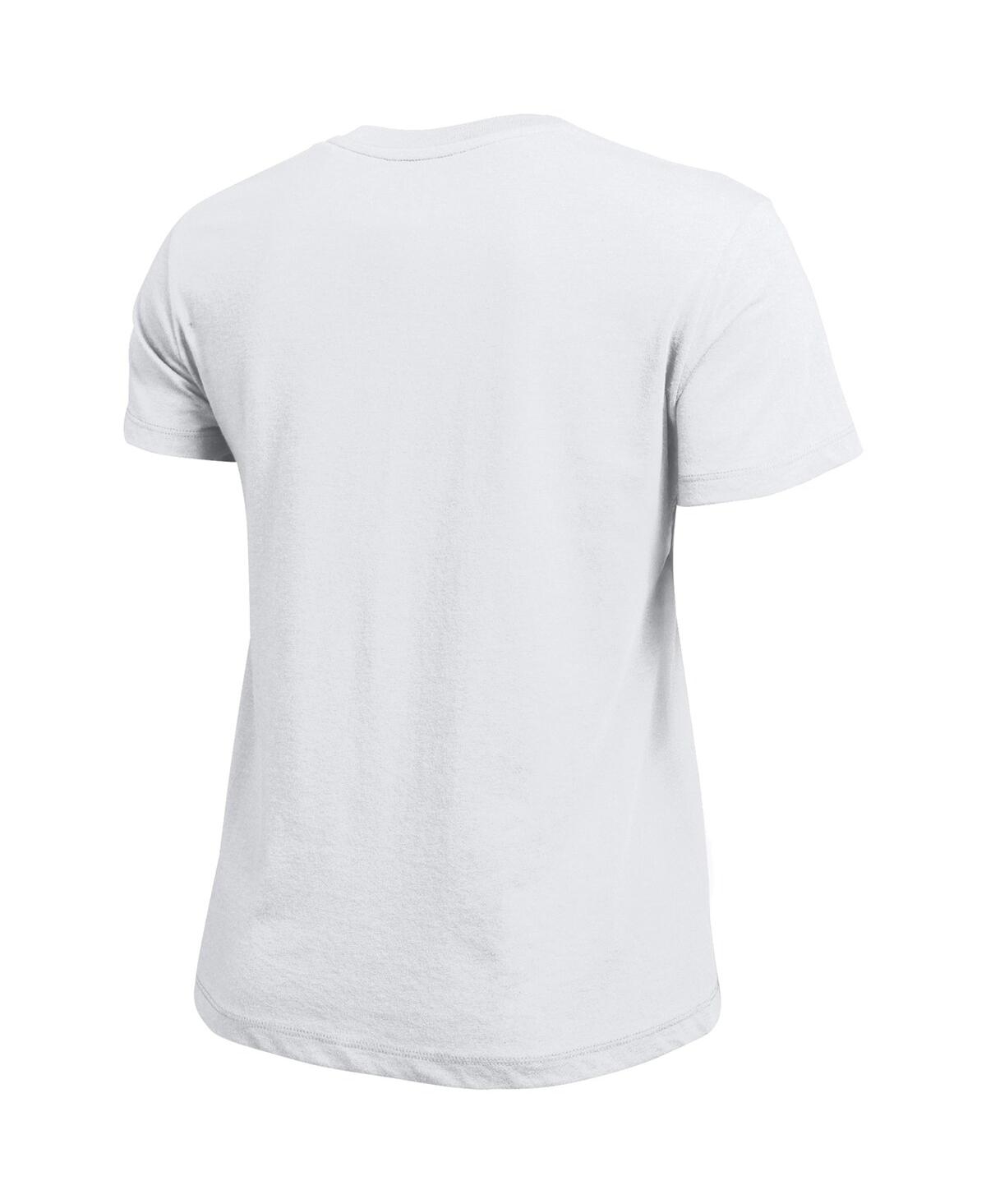 Champion Women's White Notre Dame Fighting Irish Arched Over Logo T-shirt In Black