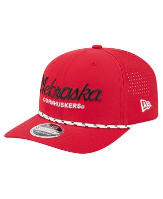 New Era - Men's Scarlet Nebraska Huskers Script Performance Rope 9SEVENTY Adjustable Hat