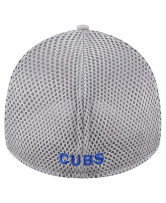 Men's Gray Chicago Cubs Visor Paint Splatter 39THIRTY Flex Hat