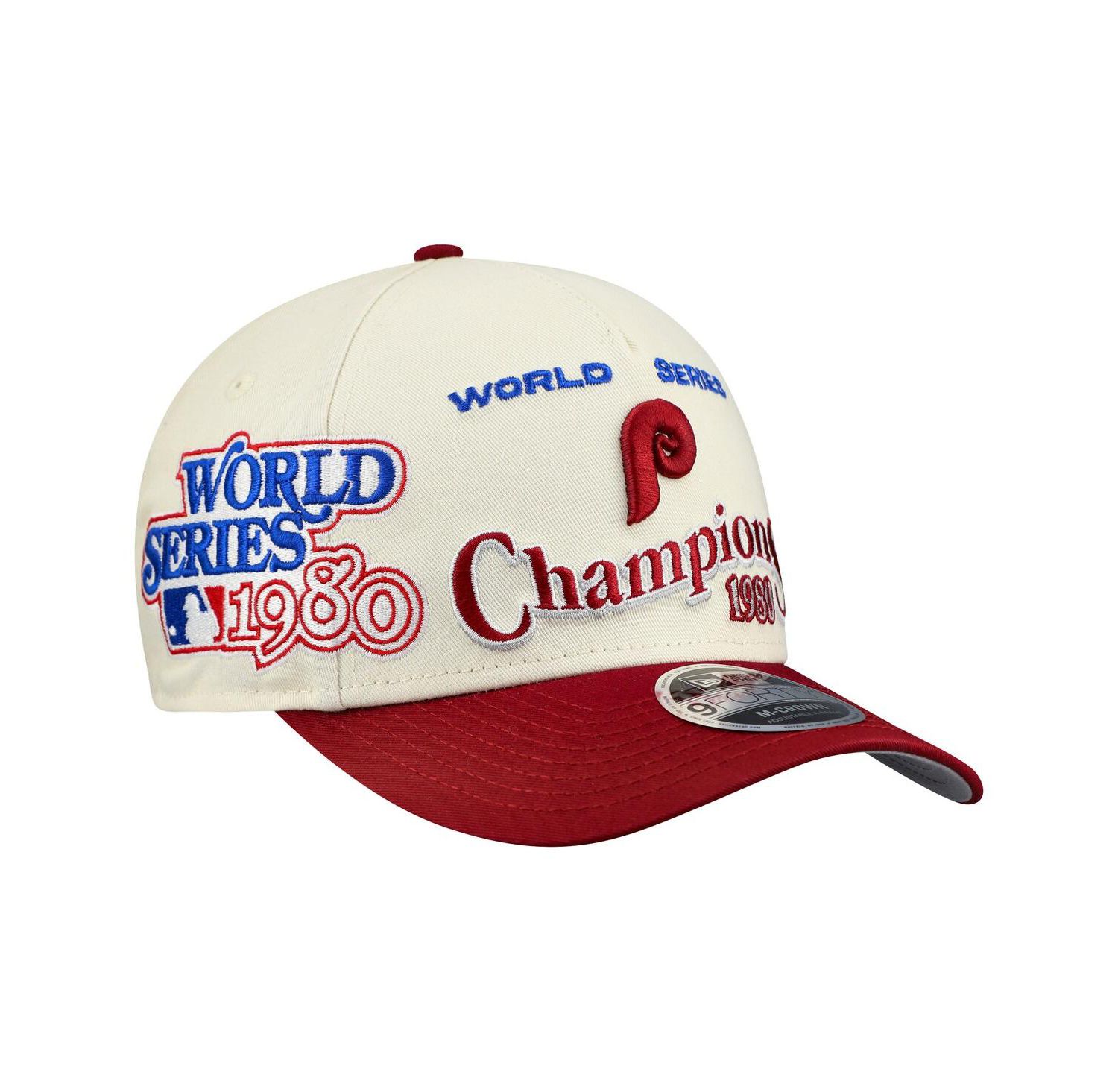 Men's Cream/Red Philadelphia Phillies World Series 9FORTY M-Crown A-Frame Adjustable Hat
