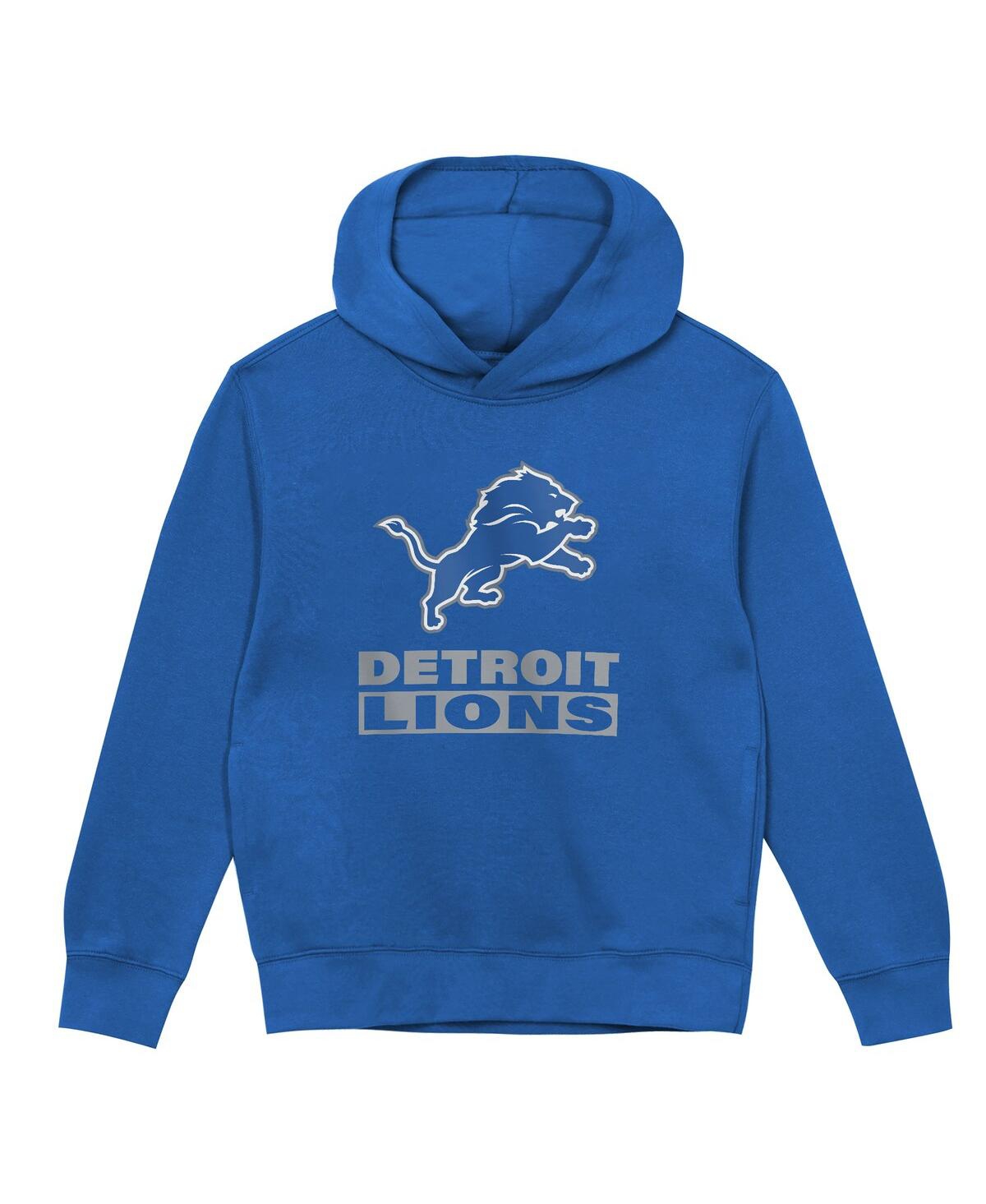 Outerstuff Toddler Blue Detroit Lions Back To Basics Hoodie In Blue