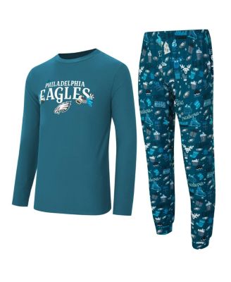 Concepts Sport - Men's Midnight Green Philadelphia Eagles Chestnut Long Sleeve Top and Pants Set