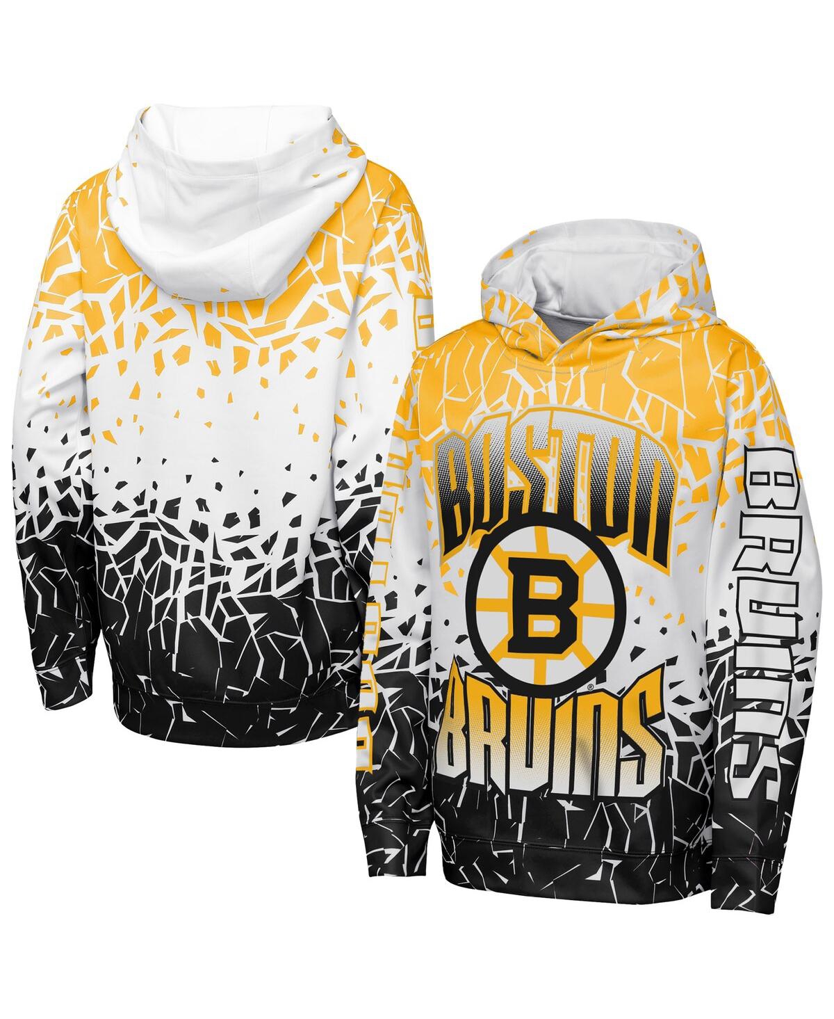 Outerstuff Big Boys and Girls Gold Boston Bruins Frozen Frenzy Hoodie